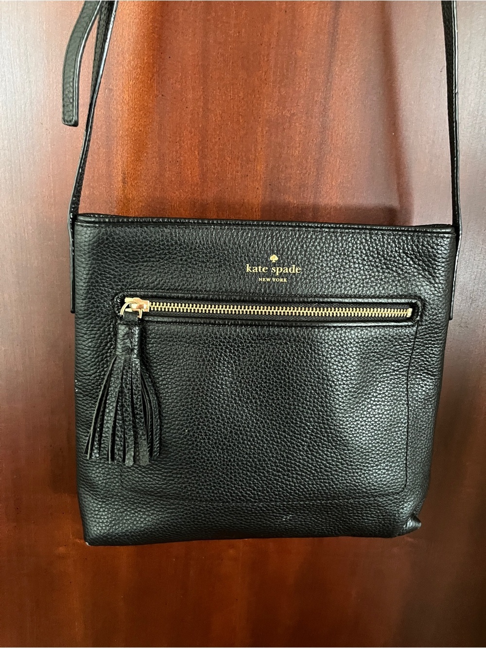 KATE SPADE Chester Street Dessi Pebbled Leather Crossbody Black